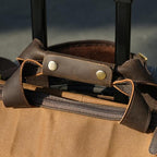 Polare Waxed Canvas Full Grain Leather Trim Garment Carry on Bag for Business Travel