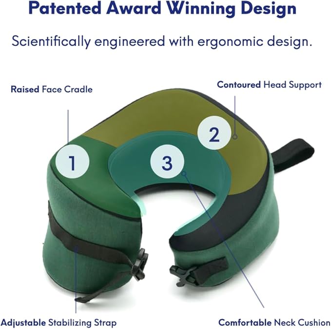 C CUSHION LAB Travel Pillow, Award-Winning Patented Ergonomic Design - Image 4