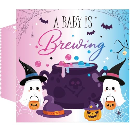 50 Pcs A Baby Is Brewing Gender Reveal Napkins (Ghost)