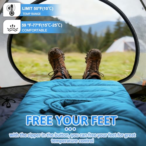 Camping Sleeping Bag (Blue 5.1lb)