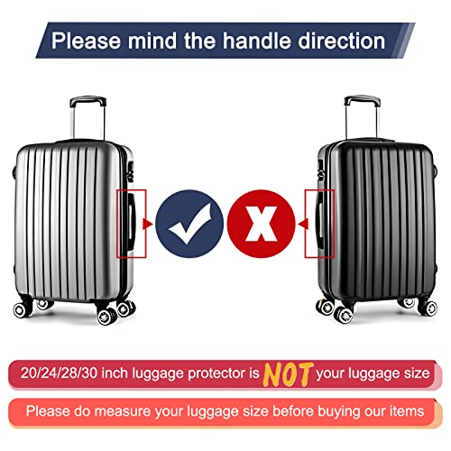 Luggage Cover 28 Inch TSA Approved (Full Clear / L (28-29 Inch Suitcase))