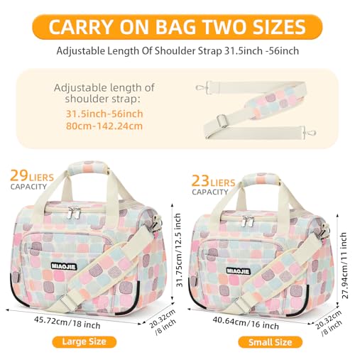 Underseat Carry On Luggage Bag (Corduroy Colorful Plaid / 16IN)