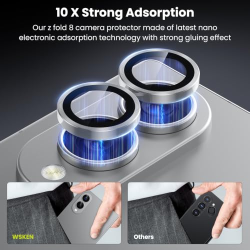 for Z Fold 8 Camera Lens Protector Case Cover (Silver / Galaxy Z Fold 8)
