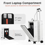 Carry On Luggage 22x14x9 Airline Approved Aluminum Frame, 20 Inch Hard Shell - Image 2
