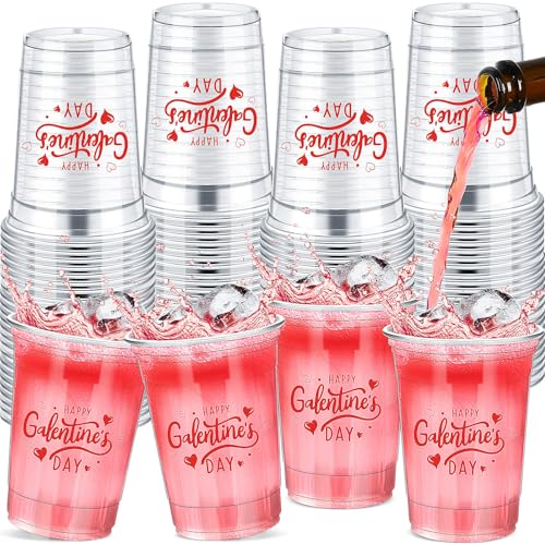 36 Pcs Happy Galentine's Day Plastic Cups 12 oz for Party (Happy Galentine's Day)