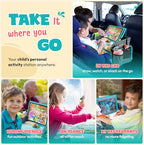 Kids Travel Tray with Dry Erase Board WITRIP (Aqua)
