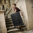 Luggage Sets 5 Piece Front Open (3-piece Set(20/24/28) / Black-1(20 top-open))