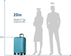 KYME Suitcase Hardshell With Double Spinner Wheels, PC+ABS TSA Lock Travel - Image 8