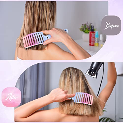 Boar Bristle Hair Brush (Purple+Blue)