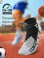 Compression Ankle Running Socks (6-9 / A-white Gray Black)