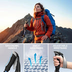 Hiking Poles Collapsible (Blue（110-130cm）)