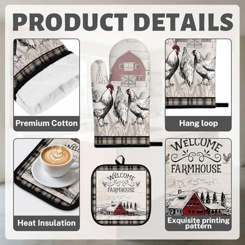 Rooster Kitchen Decor Set (Farmhouse Rooster)