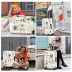 Paris Luggage Cover (#141 / S(fits 20-22inch suitcase))