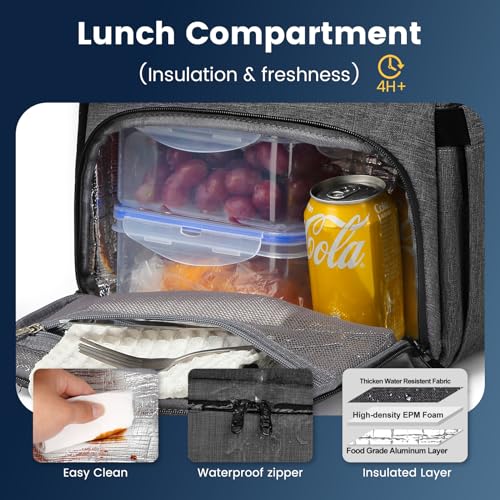 Lunch Backpack (Black / 17.3 inch)