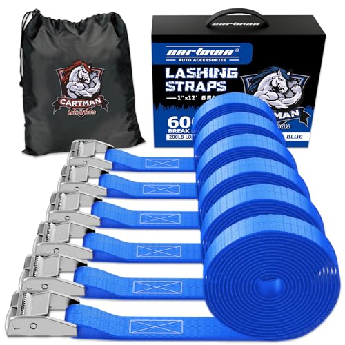 1" x 12 ft Lashing Straps (6 PK / Blue)
