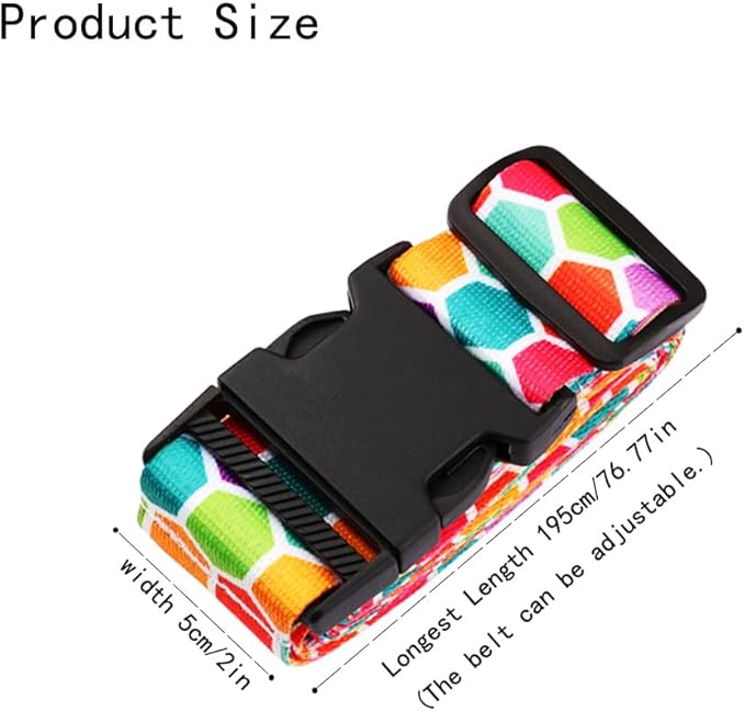 Adjustable Travel Luggage Strap Suitcase Belt Travel Bag Accessories 1.96 in W - Image 9