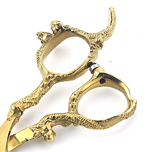 6 7 inch salon scissors salon hairdresser hair cutting hairstyle (Gold)