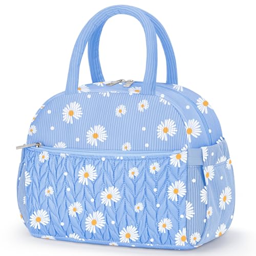 Lunch Box for Women (B-Blue Daisy / Medium - 10L)