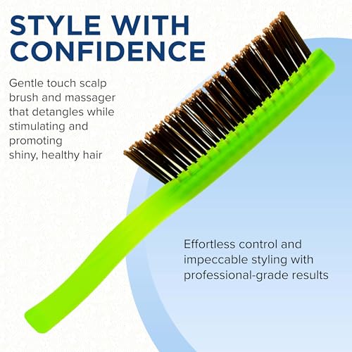 Gentle Green Neon Mini Hair Brush (Small / Green)