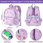 Toddler Backpack Leash with Anti Lost Wrist Link (Purple/Unicorn, Purple Link)