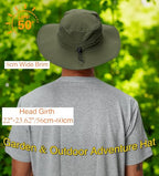 UPF50+ Mens Sun Hat Wide Brim Fishing Hat for Mens Womens Beach Bucket Hat Gardening Golf Army Green (One Size / Army Green)