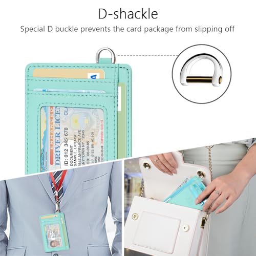 Slim Minimalist Wallet RFID Credit Card Holder for Men (small / Lake Blue)