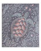 Turkish Beach Towel (X-Large / Boho Hawksbills Turtle)