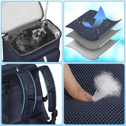 Cooler Backpack for Women Men (Blue)