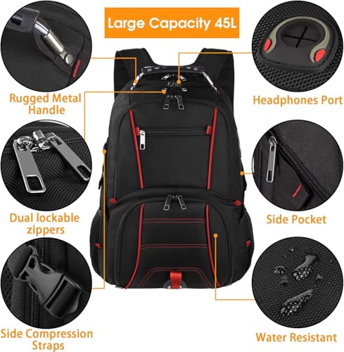 Travel Laptop Backpack (Red)