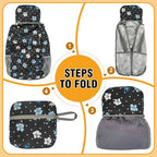 Lightweight Packable Backpack 20L (20 L / Black, White Polka Dot Floral)