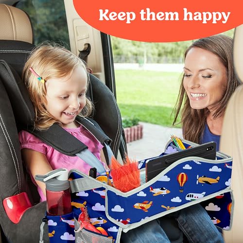 Kids Travel Tray for Car (1-pack Airplane)