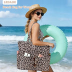 Large Beach Bag for Women (Dark Brown)