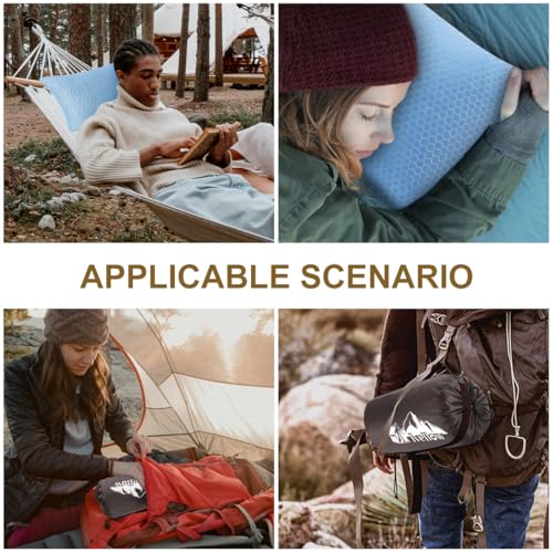 Travel Pillow (M-17.7 Inch x 13.8 Inch / Cooling Sky Blue)