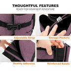 Luggage Travel Cup Holder Hands Free Drink Caddy for Suitcase Handle (Lavender)