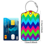 Luggage Tags for Suitcases (Chevron Colorful)