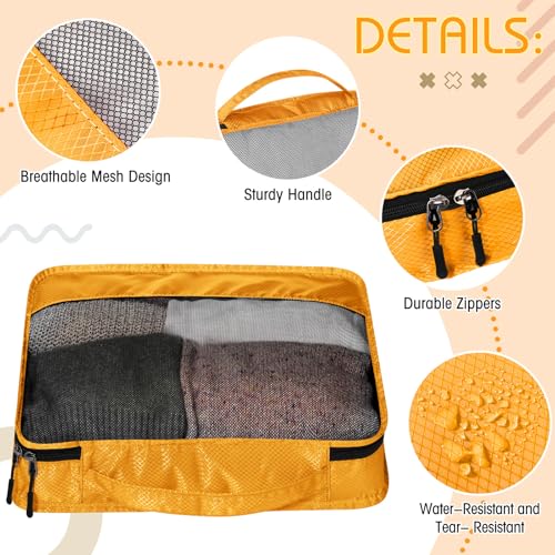 5 Pcs Packing Cubes for Suitcase Large Travel Cubes Carry on Luggage Organizer Bags for Clothes Accessories