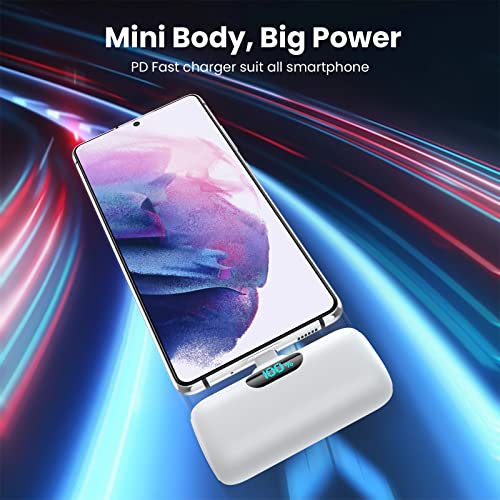 2 Pack]Portable Charger Power Bank for iPhone 17 (A-black+white)