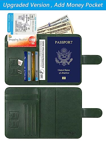 Passport Holder Cover Wallet RFID Blocking (Atrovirens / Passport Covers)