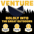 Camping Hammock (Navy & Steel / Single)