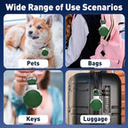 Genuine Leather Keychain for Airtag New 2nd Gen (B7-Green V2.0)