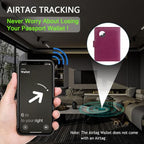 Airtag Passport Holder Cover Wallet RFID Blocking (118#Purple / Passport Covers)