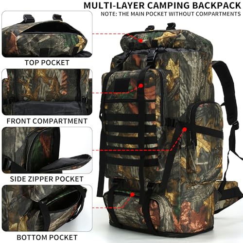 Hiking Backpack for Men 70L (100l-maple)