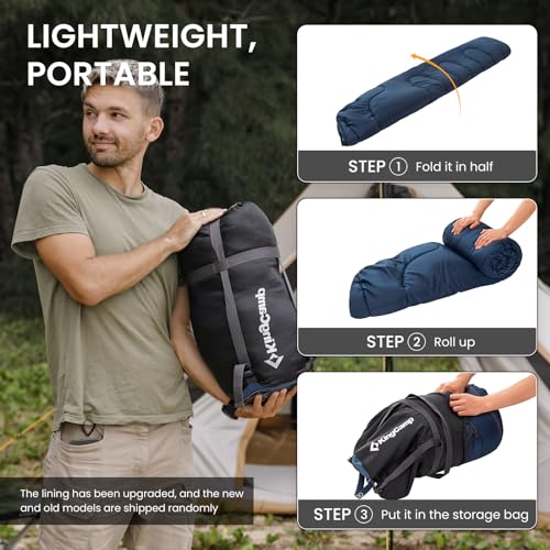 Sleeping Bag for Adults (AZURE / Left Zip)