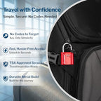 1''x1'' TSA Approved Luggage Locks (Red 2 Pack)