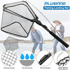 Fishing Net Fish Floating Landing Net with Handle (11.8"/30cm Hoop Size 0.8M Black(Not Extendable) / 0.8m (Not Extendable))
