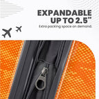 Matrix 29 Inch Large Luggage Expandable Hardside Upright Suitcase with 360° Spinner Wheels (Orange / Large Checked)