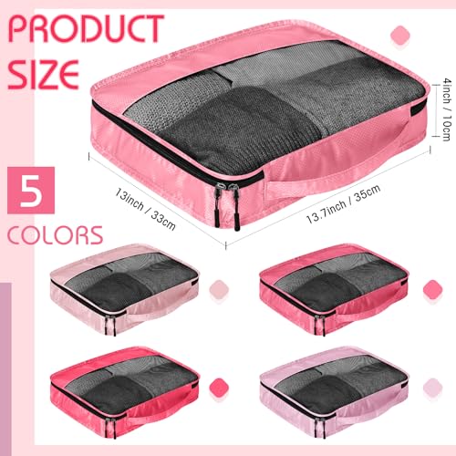 Packing Cubes for Suitcase Large Organizer Bags (Pink / Medium)