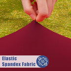 2 Pack Rectangle Spandex Fitted Table Cloth (Wine Red / 48" x 30" (Rectangular))