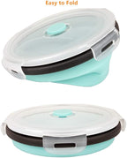 CARTINTS Blue Silicone Collapsible Food Storage Containers-Prep/Storage Bowls - Image 5