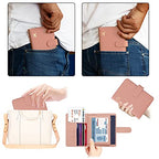 Rfid Passport Holder for Travel women (Black pink)